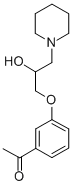 3'-(2-ヒドロキシ-3-ピペリジノプロポキシ)アセトフェノン 化学構造式