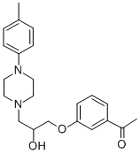 3'-[2-Hydroxy-3-[4-(p-tolyl)piperazino]propoxy]acetophenone Structure