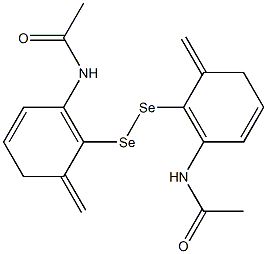 N,N'-[ジセレノビス(メチレン-2,1-フェニレン)]ビスアセトアミド 化学構造式