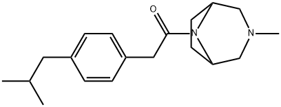 8-(p-Isobutylphenylacetyl)-3-methyl-3,8-diazabicyclo[3.2.1]octane Struktur
