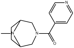 3-Isonicotinoyl-8-methyl-3,8-diazabicyclo[3.2.1]octane Struktur