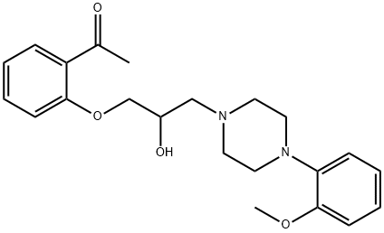 2'-[2-Hydroxy-3-[4-(2-methoxyphenyl)piperazino]propoxy]acetophenone Struktur