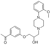 3'-[2-Hydroxy-3-[4-(2-methoxyphenyl)piperazino]propoxy]acetophenone Structure