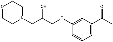3'-(2-ヒドロキシ-3-モルホリノプロポキシ)アセトフェノン 化学構造式