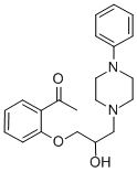 2'-[2-Hydroxy-3-(4-phenylpiperazino)propoxy]acetophenone Struktur