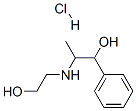 α-[1-[(2-ヒドロキシエチル)アミノ]エチル]ベンゼンメタノール・塩酸塩 化学構造式