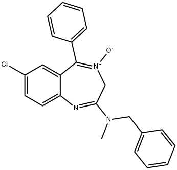 7-Chloro-N-methyl-5-phenyl-N-(phenylmethyl)-3H-1,4-benzodiazepin-2-amine4-oxide Structure