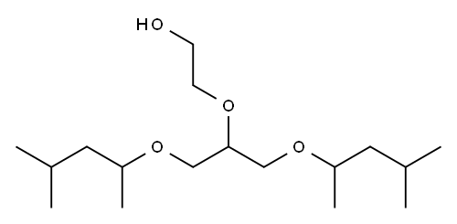 2-[2-(1,3-Dimethylbutoxy)-1-[(1,3-dimethylbutoxy)methyl]ethoxy]ethanol Struktur