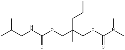 2-Methyl-2-propyl-1,3-propanediol 1-(dimethylcarbamate)3-(isobutylcarbamate) Struktur