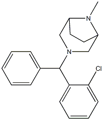 3-[o-Chlorophenyl(phenyl)methyl]-8-methyl-3,8-diazabicyclo[3.2.1]octane Struktur