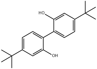 2,2'-ジヒドロキシ-4,4'-ジ-tert-ブチルビフェニル 化学構造式