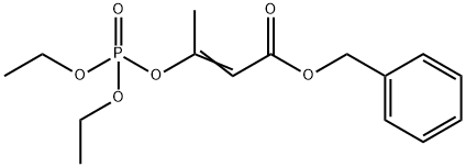 3-(ジエトキシホスフィニルオキシ)-2-ブテン酸ベンジル 化学構造式
