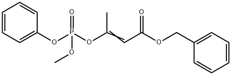 3-(Methoxyphenoxyphosphinyloxy)-2-butenoic acid benzyl ester Struktur