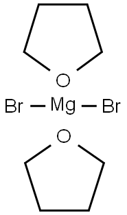 Magnesium bromide tetrahydrofuran complex Struktur