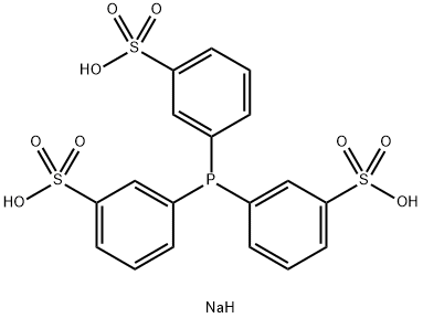 3,3',3''-(ホスフィントリイル)トリス(ベンゼンスルホン酸ナトリウム) 化学構造式