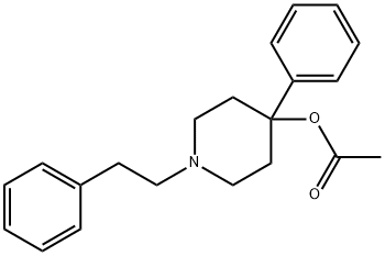 Acetic acid 1-phenethyl-4-phenyl-4-piperidinyl ester Struktur