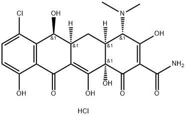 盐酸地美环素,64-73-3,结构式
