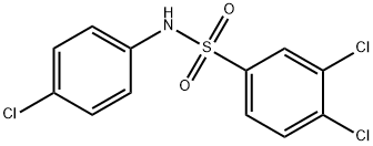 3,4-ジクロロ-N-(4-クロロフェニル)ベンゼンスルホンアミド 化学構造式
