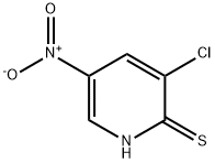 3-Chloro-2-mercapto-5-nitropyridine 化学構造式
