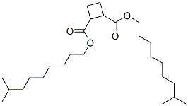 Cyclobutane-1,2-dicarboxylic acid di(8-methylnonyl) ester Structure