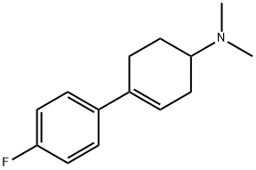 N,N-Dimethyl-4-(p-fluorophenyl)-3-cyclohexen-1-amine Struktur