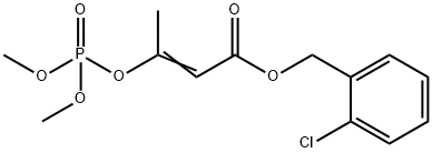 3-(ジメトキシホスフィニルオキシ)-2-ブテン酸2-クロロベンジル 化学構造式