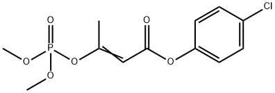 (E)-3-[(Dimethoxyphosphinyl)oxy]-2-butenoic acid 4-chlorophenyl ester Struktur