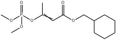 3-(Dimethoxyphosphinyloxy)-2-butenoic acid cyclohexylmethyl ester Struktur