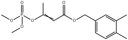 3-(Dimethoxyphosphinyloxy)-2-butenoic acid 3,4-dimethylbenzyl ester Struktur