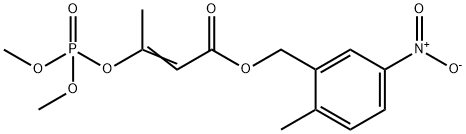 3-(Dimethoxyphosphinyloxy)-2-butenoic acid 2-methyl-5-nitrobenzyl ester Structure