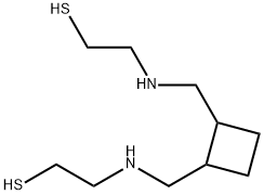 N,N'-Bis(2-mercaptoethyl)-1,2-cyclobutanebis(methanamine) Structure