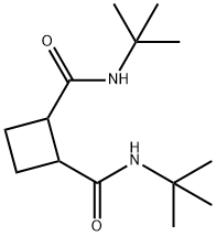 N,N'-ジ-tert-ブチルシクロブタン-1,2-ジカルボアミド 化学構造式
