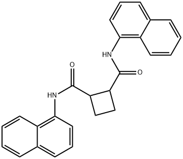N,N'-ジ(1-ナフチル)シクロブタン-1,2-ジカルボアミド 化学構造式