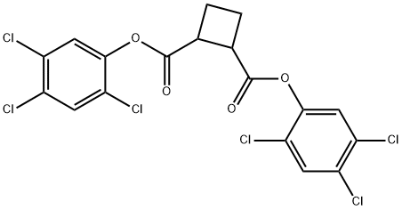 シクロブタン-1,2-ジカルボン酸ビス(2,4,5-トリクロロフェニル) 化学構造式