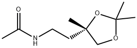 N-[2-[(S)-2,2,4-トリメチル-1,3-ジオキソラン-4-イル]エチル]アセトアミド 化学構造式