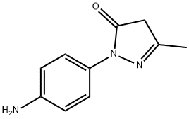 2-(4-氨基苯基)-5-甲基-2,4-二氢-3H-吡唑-3-酮 二盐酸盐, 6402-08-0, 结构式