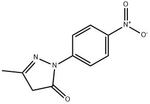 3-甲基-1-(4-硝基苯)-5-吡唑啉酮, 6402-09-1, 结构式