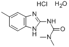Urea, 1,1-dimethyl-3-(5-methyl-2-benzimidazolyl)-, hydrochloride, hydr ate Struktur