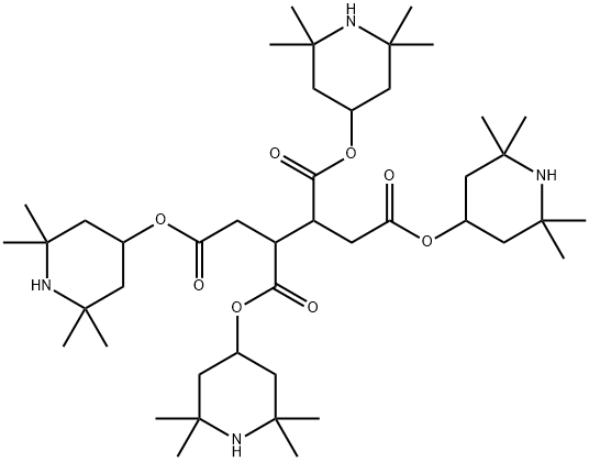 tetrakis(2,2,6,6-tetramethyl-4-piperidyl) butane-1,2,3,4-tetracarboxylate Struktur