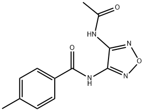 Benzamide, N-[4-(acetylamino)-1,2,5-oxadiazol-3-yl]-4-methyl- (9CI) 结构式