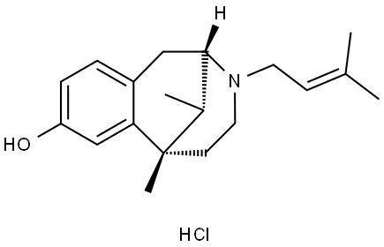 (+)-PENTAZOCINE MIXED AGONIST/ANTAGON Structure