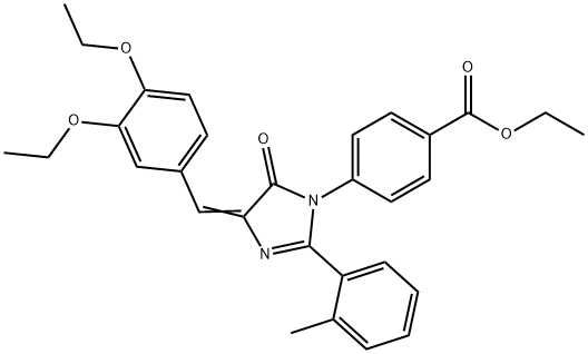 Benzoic  acid,  4-[4-[(3,4-diethoxyphenyl)methylene]-4,5-dihydro-2-(2-methylphenyl)-5-oxo-1H-imidazol-1-yl]-,  ethyl  ester|