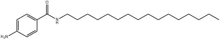 4-アミノ-N-ヘキサデシルベンズアミド 化学構造式