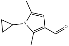 1-シクロプロピル-2,5-ジメチル-1H-ピロール-3-カルブアルデヒド 化学構造式