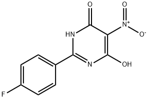 2-(4-FLUOROPHENYL)-6-HYDROXY-5-NITRO-4(3H)-PYRIMIDINONE 结构式
