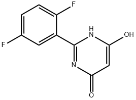 2-(2,5-DIFLUOROPHENYL)-6-HYDROXY-4(3H)-PYRIMIDINONE Struktur