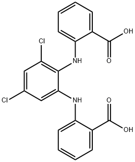 Benzoic  acid,  2,2-[(3,5-dichloro-1,2-phenylene)diimino]bis-  (9CI) Structure