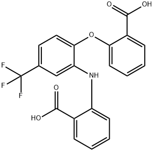 Benzoic  acid,  2-[[2-(2-carboxyphenoxy)-5-(trifluoromethyl)phenyl]amino]- Structure