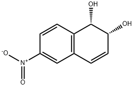 1,2-Naphthalenediol, 1,2-dihydro-6-nitro-, (1S,2R)- (9CI) Struktur