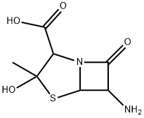 4-Thia-1-azabicyclo[3.2.0]heptane-2-carboxylic acid, 6-amino-3-hydroxy-3-methyl-7-oxo- (9CI) Structure
